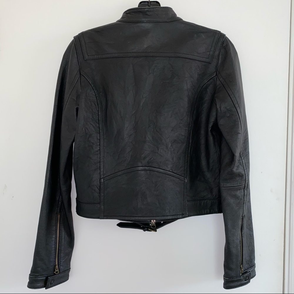 Black leather motorcycle jacket from My Tribe small - Picture 5 of 5